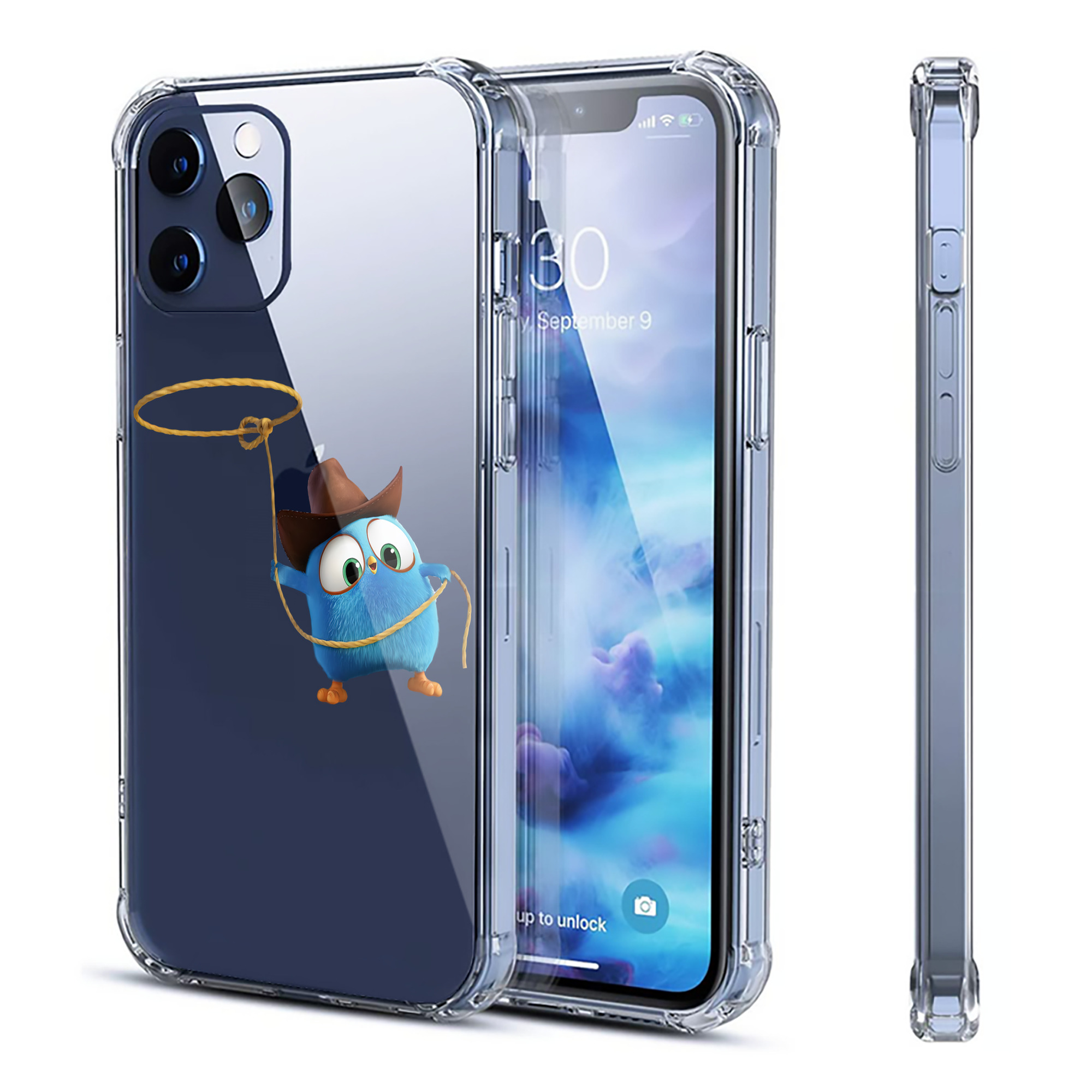 （画像用） Angry Birds アングリーバード 【iPhone 12シリーズ対応】透明スマホケース（クリアソフトケース）
